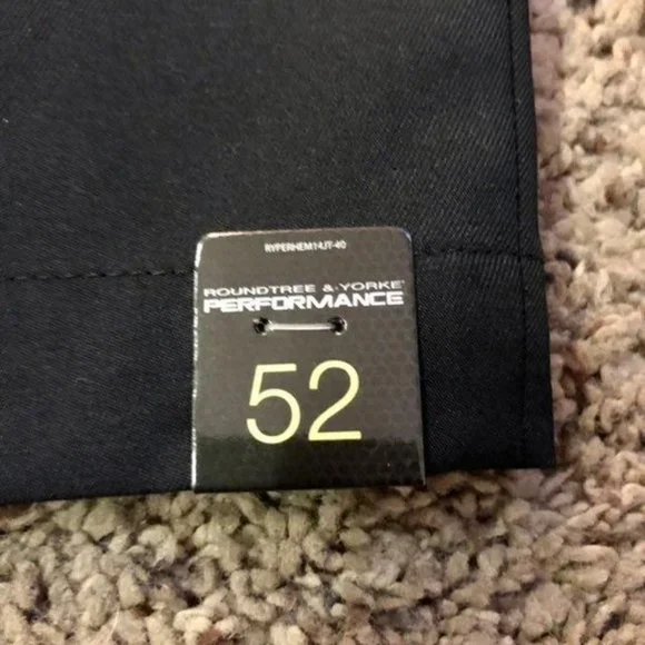 Roundtree Yorke Performance Shorts Big Man 52 Waist NEW Black - Picture 5 of 9